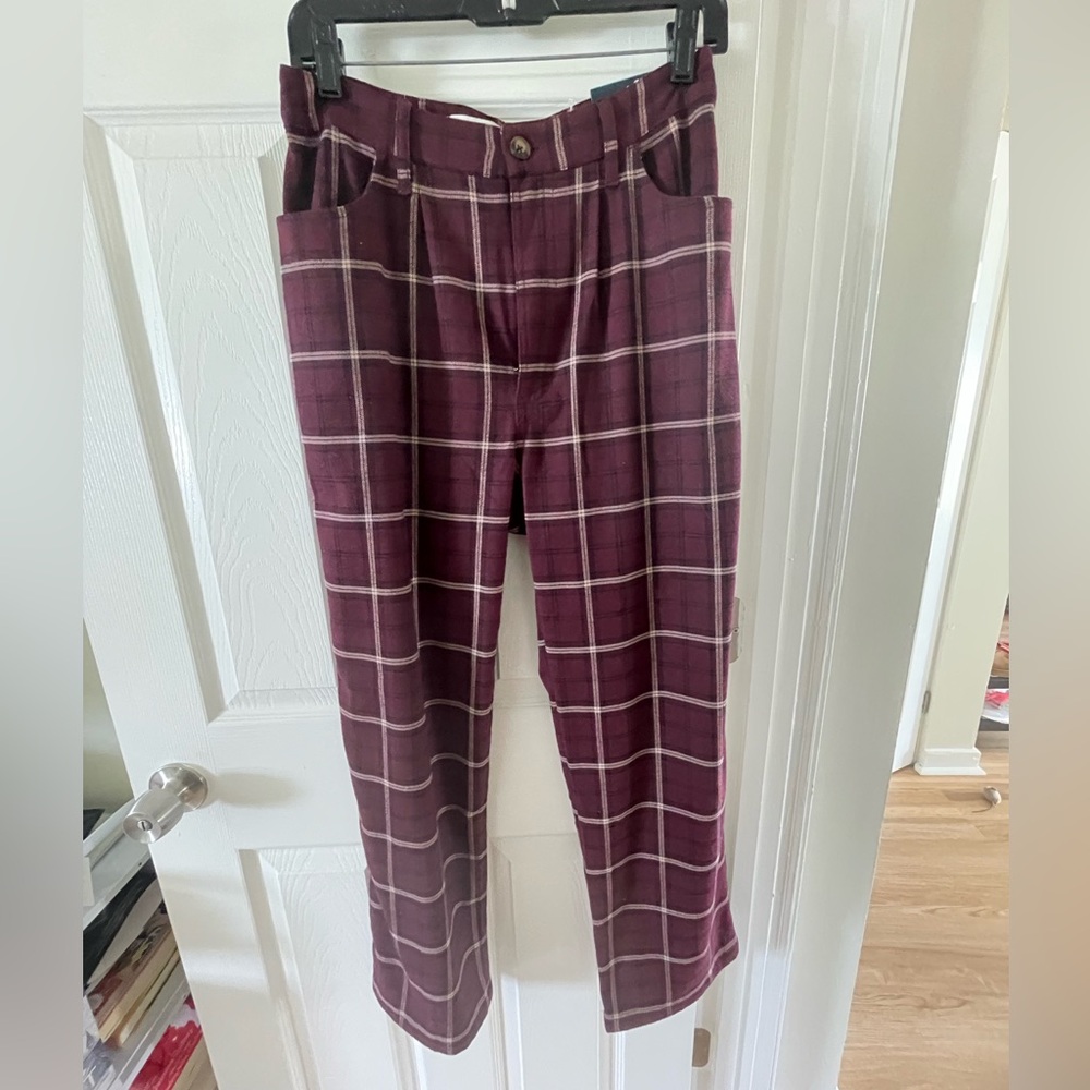 Hollister Plaid Dad Pants